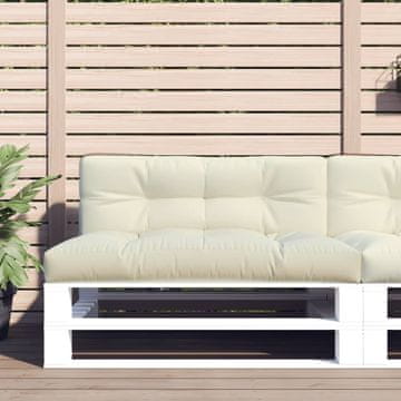 Vidaxl Jastuk od paleta, krem, 120x40x12 cm, tkanina