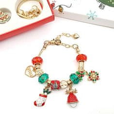 Netscroll Adventski kalendar s privjescima, 24-dijelni DIY božićni set za izradu narukvice, 2 narukvice i 22 božićna privjeska, idealan poklon za djecu i tinejdžere, CharmsGiftSet