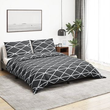 Vidaxl Posteljina, siva, 240x220 cm, pamuk