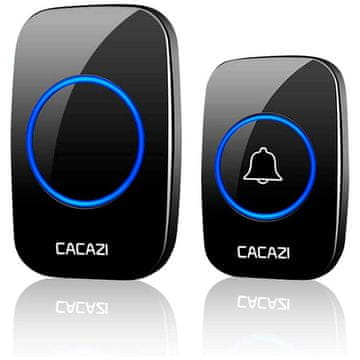 Netscroll Bežični kućni zvono, bez bušenja, zvono za ulazna vrata, 300 m dometa, 5 razina glasnoće, 60 melodija, povezuje više jedinica, DingDong