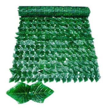 Netscroll Umjetna zelena ograda s listovima vinove loze, dekorativni panel 200x100 cm, UV otporna, privatnost za balkon i terasu, prirodan izgled, FenceLeaf