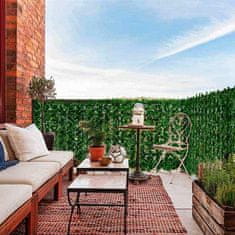 Netscroll Umjetna zelena ograda s listovima vinove loze, dekorativni panel 200x100 cm, UV otporna, privatnost za balkon i terasu, prirodan izgled, FenceLeaf