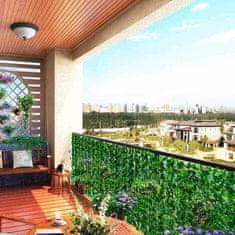 Netscroll Umjetna zelena ograda s listovima vinove loze, dekorativni panel 200x100 cm, UV otporna, privatnost za balkon i terasu, prirodan izgled, FenceLeaf