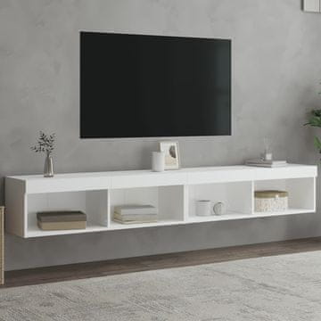 Vidaxl TV ormarići s LED rasvjetom, 2 kom, bijeli, 100x30x30 cm