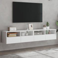 Vidaxl Zidni TV ormarići, 2 kom, bijeli, 80x30x30 cm