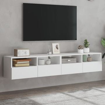 Vidaxl Zidni TV ormarići, 2 kom, bijeli, 80x30x30 cm