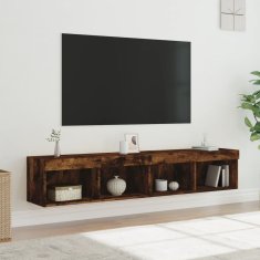 Vidaxl TV ormarići s LED svjetlima 2 kom boja hrasta 80x30x30 cm