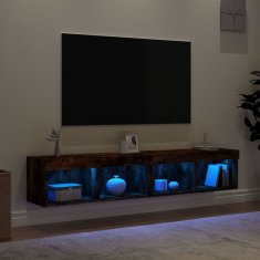 Vidaxl TV ormarići s LED svjetlima 2 kom boja hrasta 80x30x30 cm