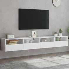 Vidaxl Zidni TV ormarići, 2 kom, bijeli, 100x30x30 cm