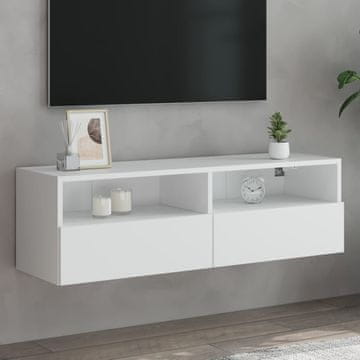 Vidaxl Zidni TV ormarić, bijeli, 100x30x30 cm