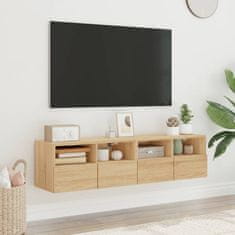 Vidaxl Zidni TV ormarići, 2 kom, Sonoma hrast, 60x30x30 cm