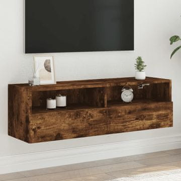 Vidaxl Zidni TV ormarić dimljeni hrast 100x30x30 cm