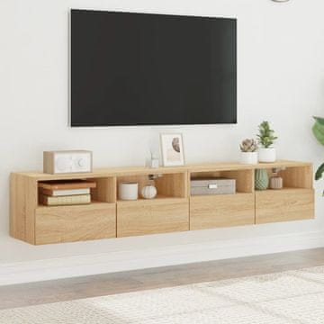 Vidaxl Zidni TV ormarići, 2 kom, Sonoma hrast, 80x30x30 cm