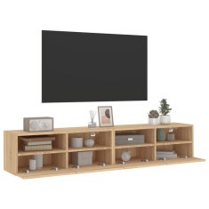 Vidaxl Zidni TV ormarići, 2 kom, Sonoma hrast, 80x30x30 cm