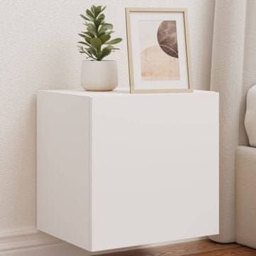 Vidaxl Zidni TV ormarići s LED rasvjetom, 2 kom, bijeli, 40,5 x 35 x 40 cm