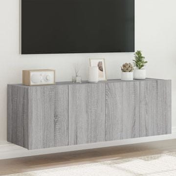 Vidaxl Zidni TV ormarići s LED rasvjetom, 2 kom, sivi hrast Sonoma, 60x35x41 cm