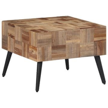 Vidaxl Klub stolić sivi 55x55x40 cm masivno reciklirano tikovino drvo
