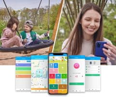 Forever SIVA ST-100 za starije osobe/dječji pametni sat, crni