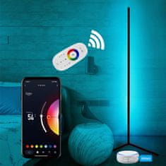 BOT Nordic pametna kutna LED podna lampa N2 140 cm WiFi RGB bijela