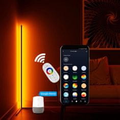 BOT Nordic pametna kutna LED podna lampa N2 140 cm WiFi RGB bijela