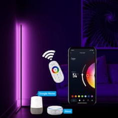 BOT Nordic pametna kutna LED podna lampa N2 140 cm WiFi RGB bijela
