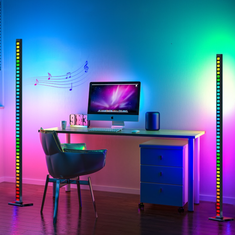 BOT LED podna lampa s glazbenim načinom rada AC1 122 cm WiFi RGB crna
