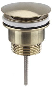 SAPHO Odvod umivaonika 5/4“, fiksni poklopac, 10-55mm, matirano zlato