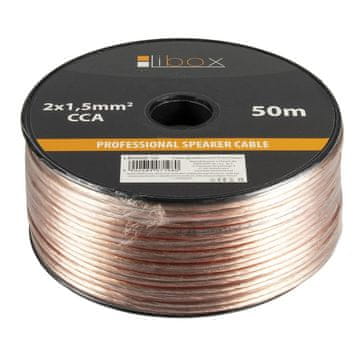 slomart Libox zvučnički kabel LB0008-50, 2x1.50mm, 50m, prozirni