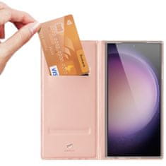 Dux Ducis Skin Pro preklopna maska za Samsung Galaxy S24 Ultra, ružičasta