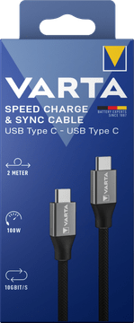 Varta Speed Charge & Sync kabel, USB-C, 2 m, crni (57936101111)