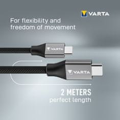 Varta Speed Charge & Sync kabel, USB-C, 2 m, crni (57936101111)
