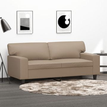 Vidaxl Dvosjed, Cappuccino, 140 cm, Implicitna koža
