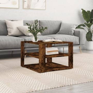 Vidaxl Klub stolić dimljeni hrast 59,5x59,5x40 cm