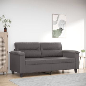 Vidaxl Dvosjed, siva, 140 cm, umjetna koža