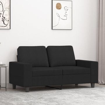 Vidaxl Dvosjed, crna, 120 cm, presvučena tkaninom