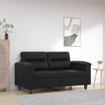 Vidaxl Dvosjed, crna, 120 cm, umjetna koža
