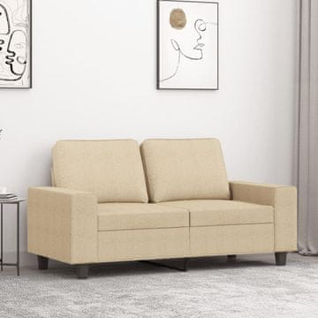Vidaxl dvosjed, krem, 120 cm, presvučen tkaninom