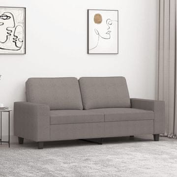 Vidaxl Dvosjed, taupe, 140 cm, presvučen tkaninom