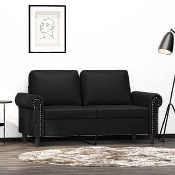 Vidaxl Dvosjed, crna, 120 cm, umjetna koža
