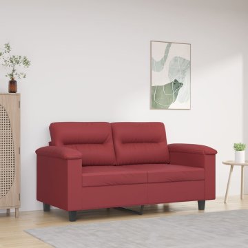 Vidaxl Dvosjed Kauč Vinsko Crvene 120 cm Imitacija Kože