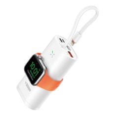 VEGER MagFan prijenosna baterija, 10000 mAh, ugrađeni kabel i Apple Watch punjač, ​​bijela (W1162S)