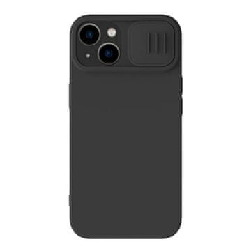 Nillkin Nillkin CamShield svilenkasta silikonska maskica za iPhone 15 Plus (crna)