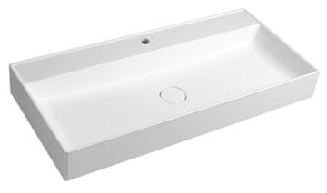 SAPHO SAPHO TWIG Umyvadlo, 100x47cm, Bijeli Litomarmer, Poklopac, Bez Preliva