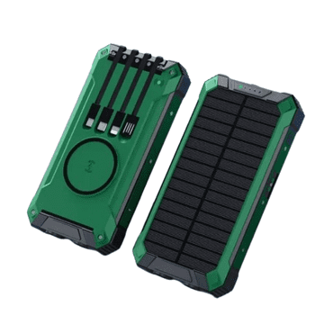 BOT Solarna power banka SP5 1 panel 20000mAh s kablovima zelena