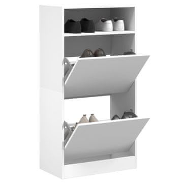 Vidaxl Ormarić za cipele Bijeli 60x34x116 cm Materijal na bazi drveta