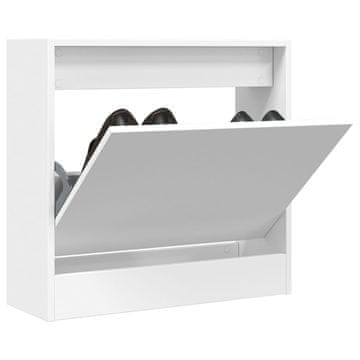 Vidaxl Ormarić za cipele Bijeli 60x21x57 cm Materijal na bazi drveta