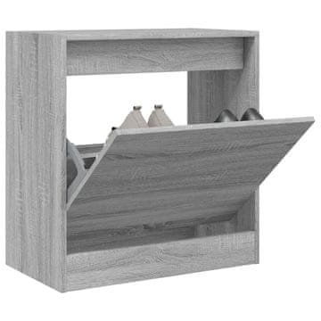 Vidaxl Ormarić za cipele, sivi hrast sonoma, 60x34x63,5 cm
