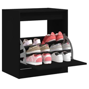 Vidaxl Ormarić za cipele Crni 60x42x69 cm Materijal na bazi drveta
