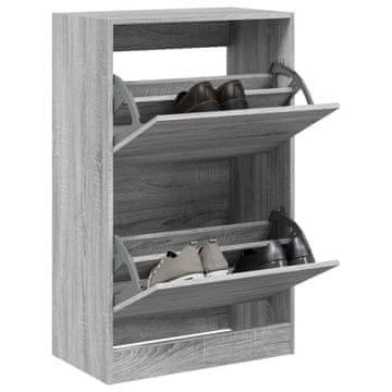 Vidaxl Ormarić za cipele sivi hrast sonoma 60x34x96,5 cm