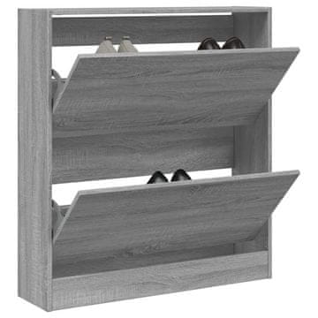 Vidaxl Ormarić za cipele sivi hrast sonoma 80x21x87,5 cm